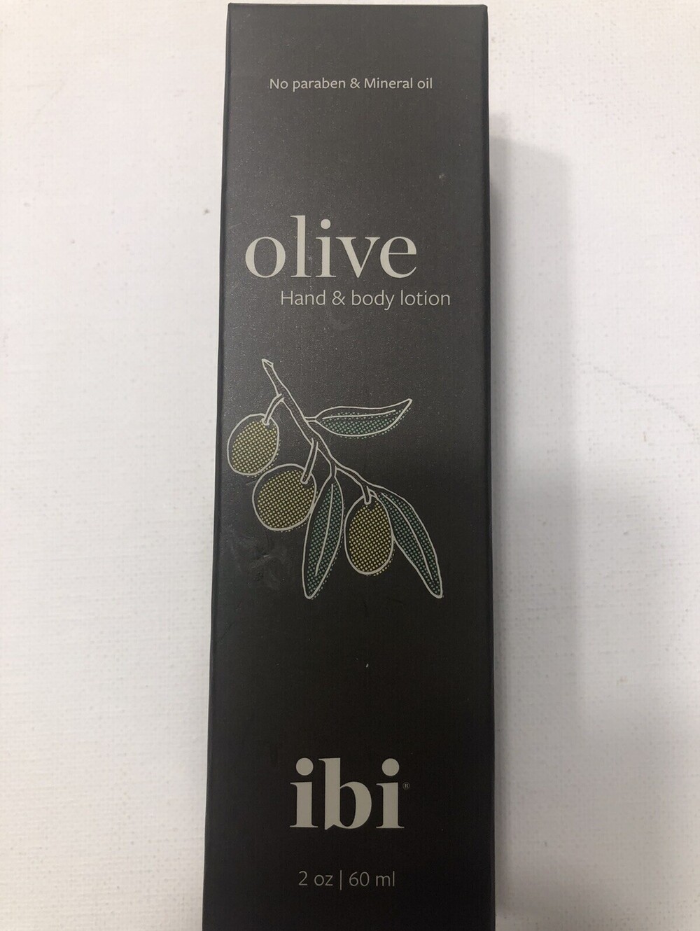 ibi Olive Hand and Body Lotion 2oz/60ml No Paraben/Mineral Oil/Dyes New in Box